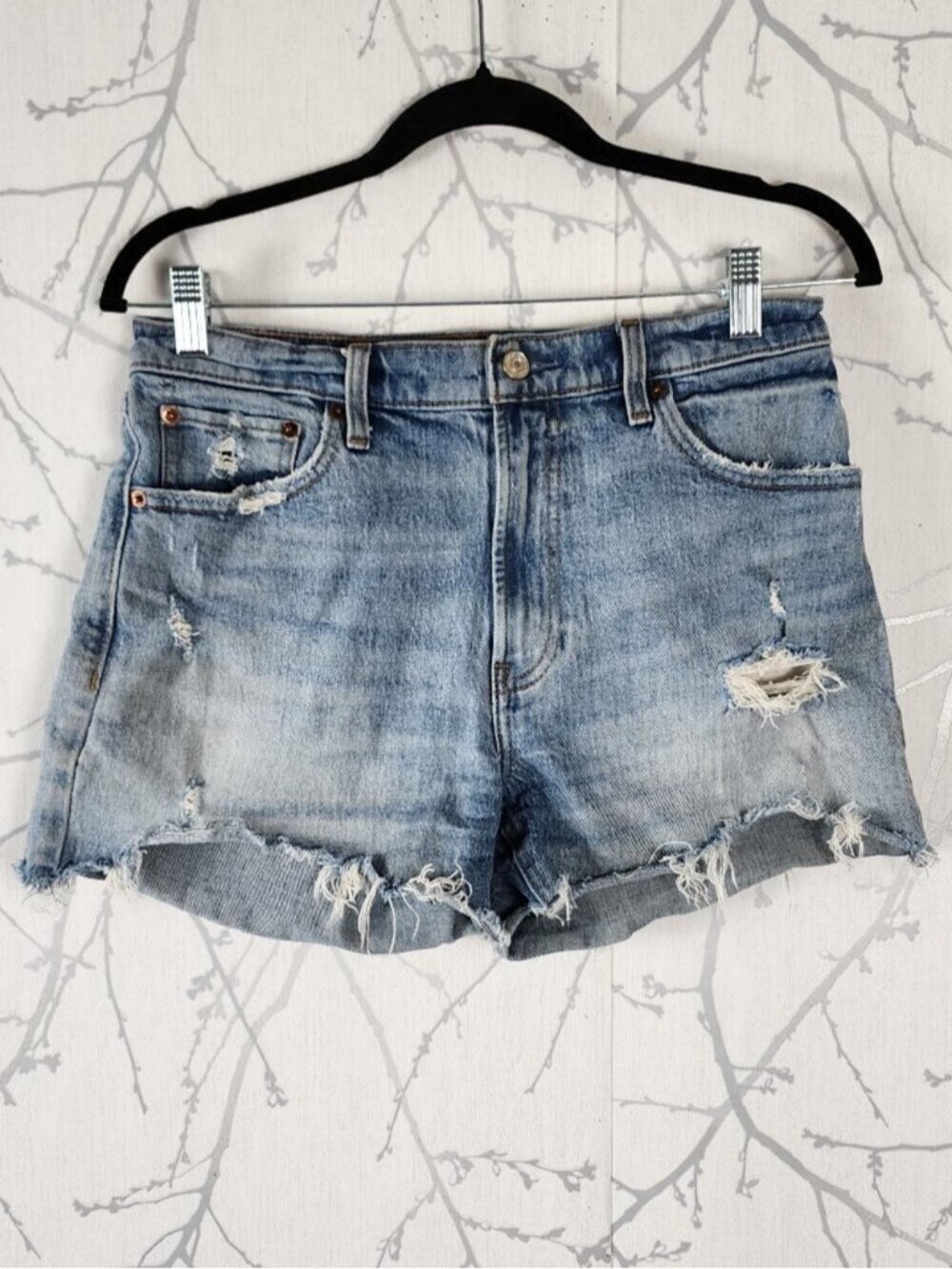 Abercrombie & Fitch Stretch Denim High Rise 4" Shorts